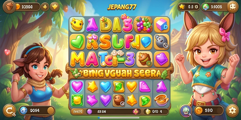 Screenshot gameplay JEPANG77 dengan kombinasi manis yang menantang.
