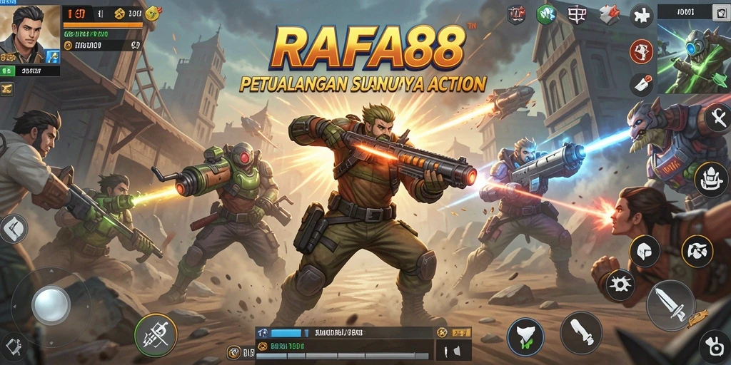 Tampilan gameplay RAFA88 yang penuh aksi dan seru.