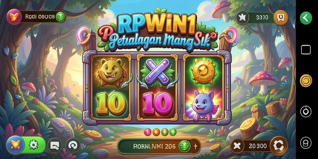 Screenshot dari gameplay Slot yang menampilkan fitur menarik RPWIN1.