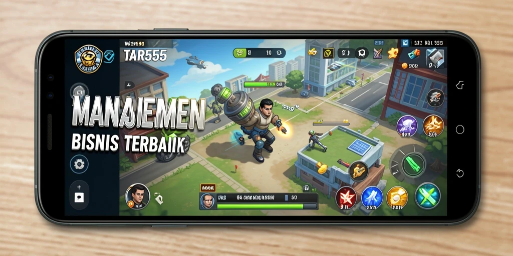 Screenshot TAR555 menampilkan aksi seru dalam manajemen bisnis.