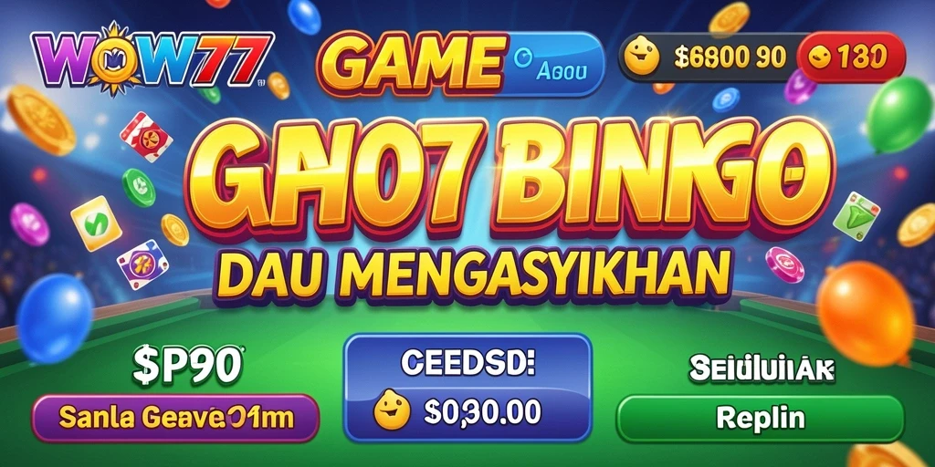 Tampilan gameplay seru Bingo di WOW77 dengan suasana yang mengasyikkan.